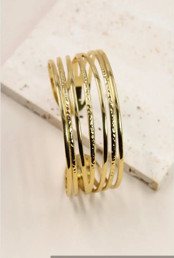 Bracelet Jonc Doré Éluna