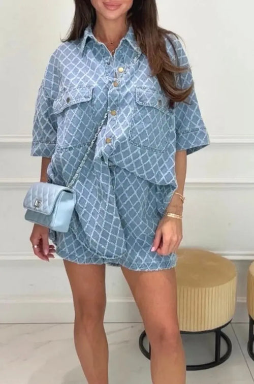 Ensemble Chemise/Short en Jean Éluna