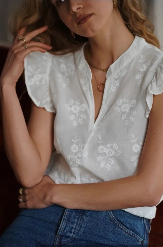 Tee-shirt Motif Floral Éluna