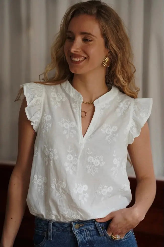 Tee-shirt Motif Floral Éluna