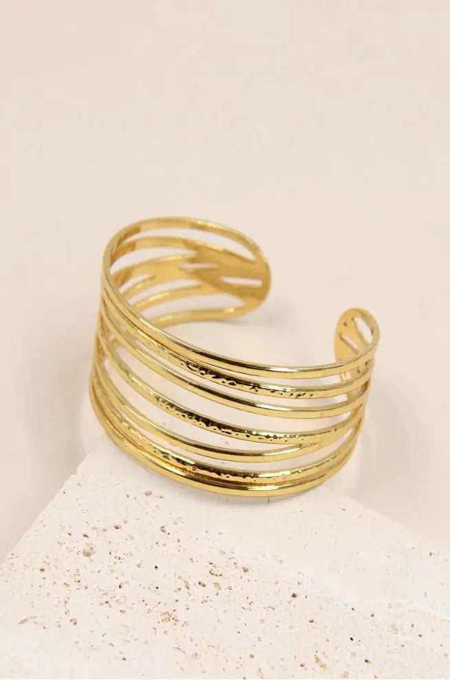 Bracelet Jonc Doré Éluna